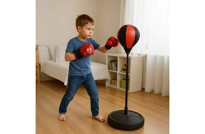 Boxerská hruška a rukavice – boxerská sada 3 v 1