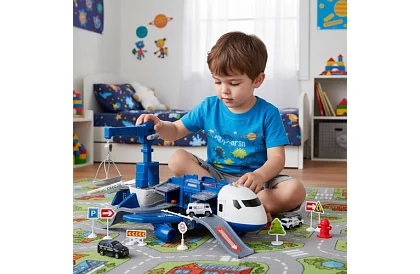 Sklápacie lietadlo – interaktívne parkovisko s autami