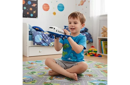 Sklápacie lietadlo – interaktívne parkovisko s autami