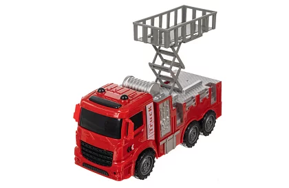 Sada hasičských áut s pohyblivými časťami – 6 kusov