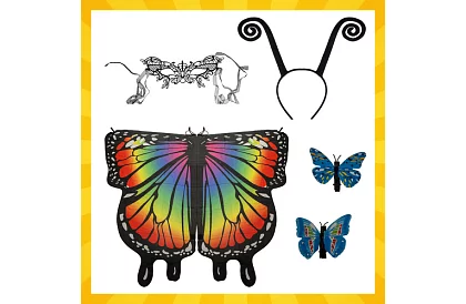 Detský kostým – veľký motýľ s príslušenstvom