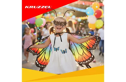 Detský kostým – veľký motýľ s príslušenstvom