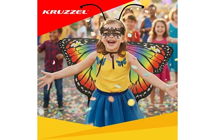 Detský kostým – veľký motýľ s príslušenstvom