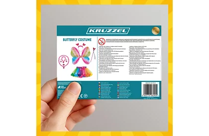 Detský kostým – dúhový motýľ s príslušenstvom