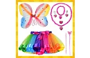 Detský kostým – dúhový motýľ s príslušenstvom