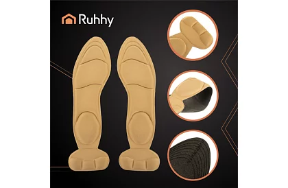 Mäkké vložky do topánok s ochranou päty – béžové