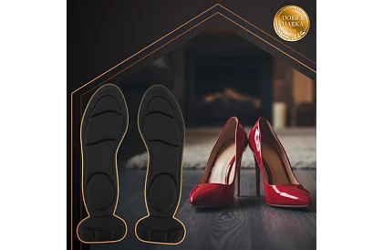 Mäkké vložky do topánok s ochranou päty – čierne