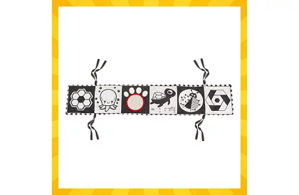 Senzorická kniha - kontrastná hračka pre bábätká 0+