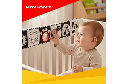 Senzorická kniha - kontrastná hračka pre bábätká 0+