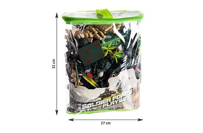 Vojenská základňa – armádne figúrky, tank, zbrane