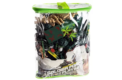 Vojenská základňa – armádne figúrky, tank, zbrane