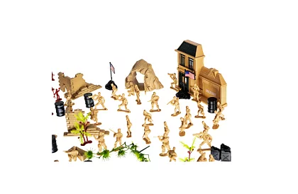 Vojenská základňa – armádne figúrky, tank, zbrane