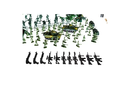 Vojenská základňa – armádne figúrky, tank, zbrane