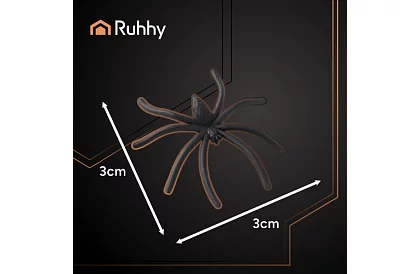 Halloweenská svietiaca pavučina s 20 pavúkmi