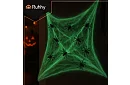 Halloweenská svietiaca pavučina s 20 pavúkmi