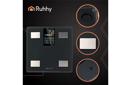 Elektronická analytická osobná váha do 226 kg – čierna