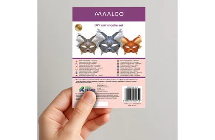 DIY súprava – mačacie masky na karneval 6 kusov