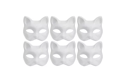 DIY súprava – mačacie masky na karneval 6 kusov