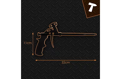Kovová pištoľ na montážnu penu - 320 mm
