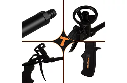 Kovová pištoľ na montážnu penu - 320 mm