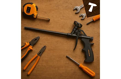 Kovová pištoľ na montážnu penu - 320 mm