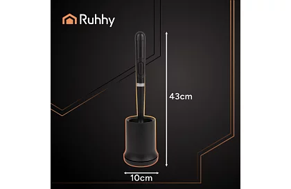 Silikónový kartáč na toaletu – WC štetka, čierny