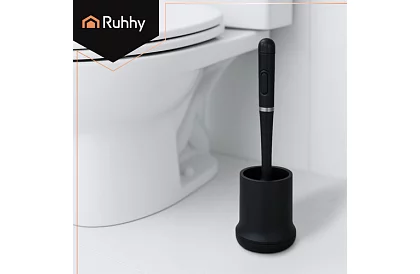 Silikónový kartáč na toaletu – WC štetka, čierny