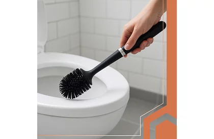 Silikónový kartáč na toaletu – WC štetka, čierny