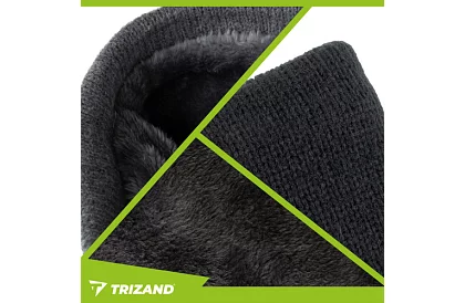 Teplý nákrčník – čierny úplet