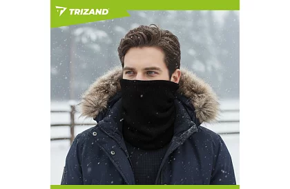 Teplý nákrčník – čierny úplet