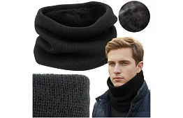 Teplý nákrčník – čierny úplet