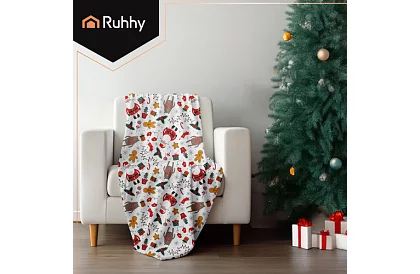 Dvojitá deka s vianočným motívom 150 x 200 cm