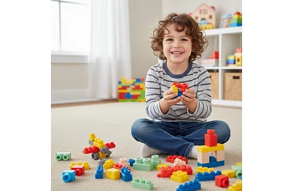 Gumové senzorické kocky pre deti – 80 kusov