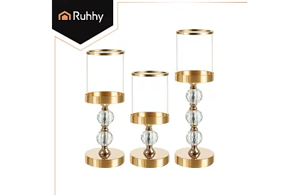 Sada 3 sviečok – Gold Glamour