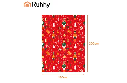 Flanelová deka s vianočným motívom 150 x 200 cm