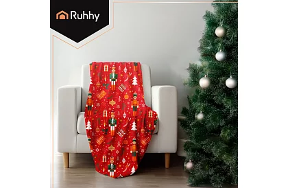 Flanelová deka s vianočným motívom 150 x 200 cm