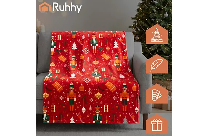 Flanelová deka s vianočným motívom 150 x 200 cm