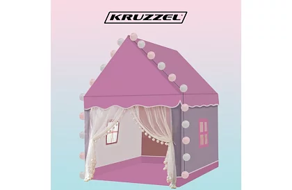 Detský stan s LED osvetlením – ružový