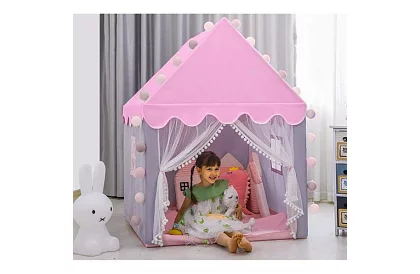 Detský stan s LED osvetlením – ružový