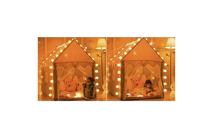 Detský stan s LED osvetlením – ružový