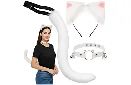 Kostým mačky 3 v 1 - biely