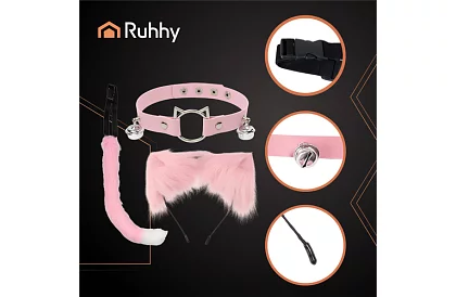 Kostým mačky 3 v 1 - ružový