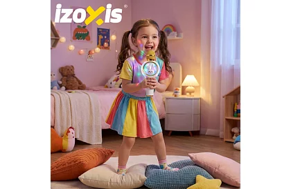 Bluetooth bezdrôtový karaoke mikrofón – biely