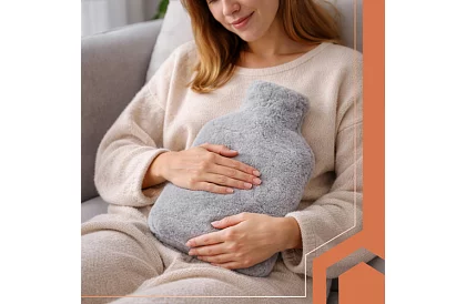 Termofor s plyšovým obalom – gumový ohrievač vody 1,8 l