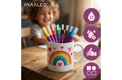 Akrylové dekoratívne fixy - sada 8 ks