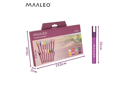 Akrylové dekoratívne fixy – sada 16 ks