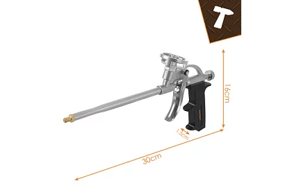 Montážna kovová pištoľ na penu s nastaviteľným prietokom
