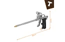 Montážna kovová pištoľ na penu s nastaviteľným prietokom
