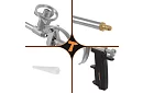 Montážna kovová pištoľ na penu s nastaviteľným prietokom