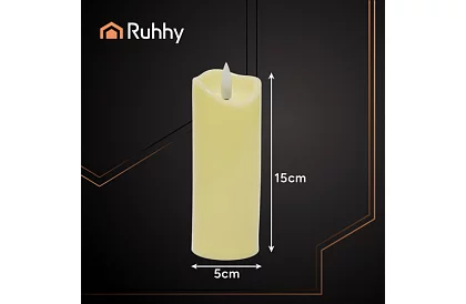 LED sviečka s efektom plameňa 15×5 cm